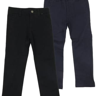 DAVID OLIVER BOYS HUSKY SKINNY LEG COTTON MIX STRETCH CASUAL PANTS