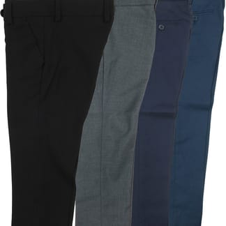 DAVID OLIVER Boys Tailored Fit & Husky Fit Adjustable Waist Solid Dress Pants