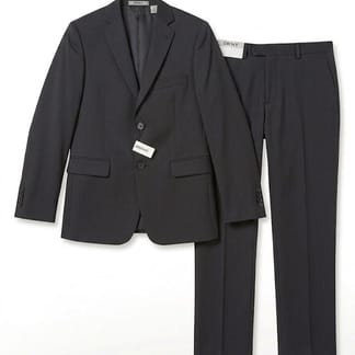 DKNY Boys Striped Suit Black