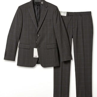 DKNY Charcoal Plaid Boys Suit