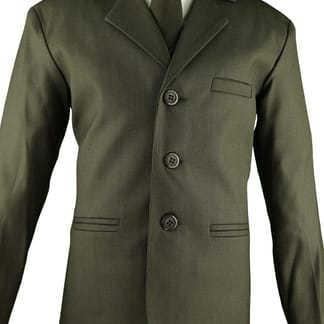 FOUGER Boys Classic Fit Brown Pleated Suit - 5 piece