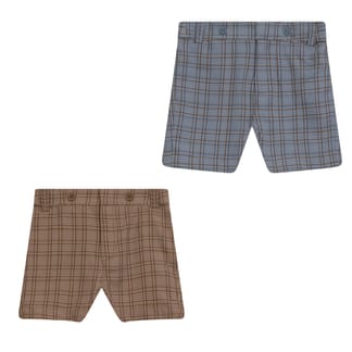 FRAGILE PLAID WOVEN SHORTS - SB3CP4755