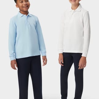 FRENCH TOAST BOYS LONG SLEEVE POLO SHIRT