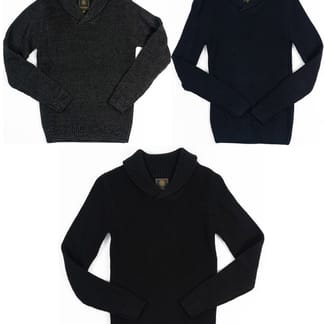 F/X FUISON Boys Cotton Blend Shawl Collar Knit Sweater - 3 Colors- 100FB