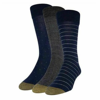 GOLD TOE MEN'S 3- PACK WATSON WOOL DRESS CREW SOCKS - 1258002 - Boytique %