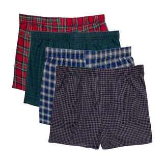 HANES Mens Cotton Blend 4-Pack Boxers - 745BPX
