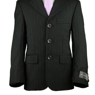 HART SCHAFFNER MARX Boys Classic Fit Blavk Pinstripe Suit