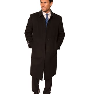HART SCHAFFNER MARX MENS WOOL & CASHMERE FULL-LENGTH COAT
