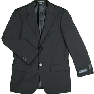 HENRY UOMO Boys Solid Black Suit Jacket