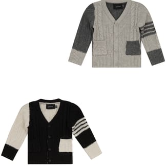 HOPSCOTH Boys Wool Blend Design Cardigan Knit Sweater - WB1CP4484