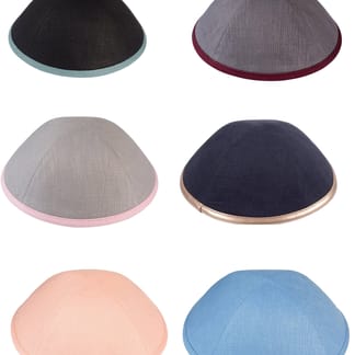 IKIPPAH LINEN YARMULKA ASSORTED DESIGNS