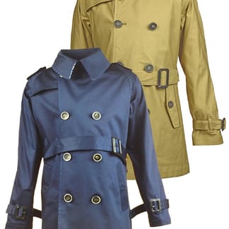 ISAAC MIZRAHI Boy's 100% Cotton Double Breasted Belted