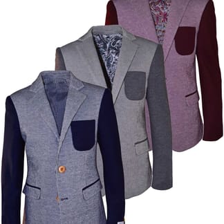 ISAAC MIZRAHI Boys Cotton Knitted Sport Blazer - colors