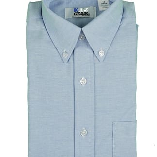 K-12 Boys Classic FIt Long Sleeve Light Blue oxford Shirt