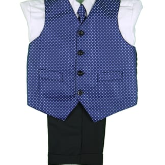 KANI GOLD Boys Classic Navy Fit Dress Outfit - 4 Piece