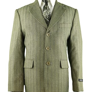 KIDS WORLD Boys Classic Sage Stripe Suit - 5 piece