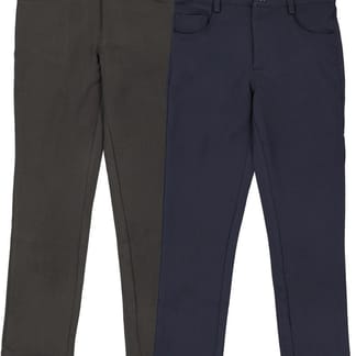 L & Z FIT BOYS SLIM FIT KNIT STRETCH TECH 5 POCKET DRESS PANTS