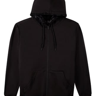 MEMOI MEN'S ZIP-UP RAYON BLEND HOODIE WITH FAUX FUR LINING