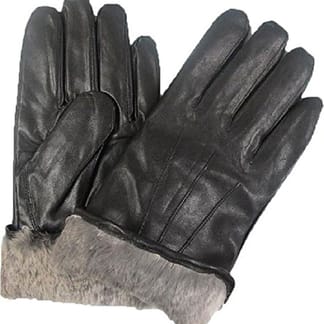 LE FERRE Men's Genuine Rabbit Fur 100% Genuin Leather Gloves