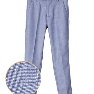 ANDREW MARC Boys Skinny Fit Stretch Black & Blue Check Dress Pants
