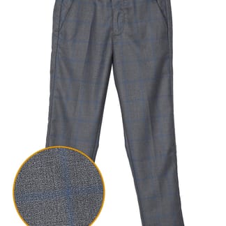 LEO & ZACHARY Boys Slim Fit Adjustble Waist Plaid Dress Pants - Grey