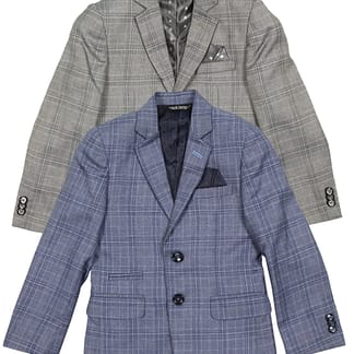 LEO & ZACHARY Boys Slim Fit Blazer Plaid Blazer - colors