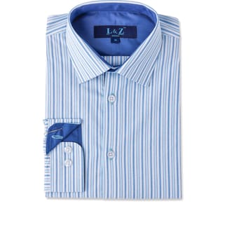 LEO & ZACHARY Boys Slim Fit Long Sleeve Cotton Blend Design Dress Shirt 5859