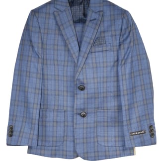 LEO & ZACHARY Boys Slim Fit Microfiber Blend Plaid Design Blazer BLZ489 BLZ889