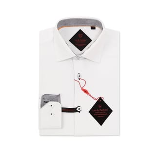 LEO & ZACHARY BOYS SLIM FIT PERFORMANCE TECH STRETCH CONTRAST SHIRT