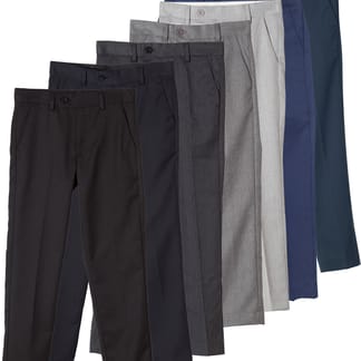 LEO & ZACHARY Boys Slim Fit Solid Dress Pants