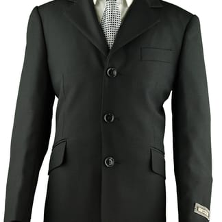 LOUIS V Boys Classic FIt Black Suit