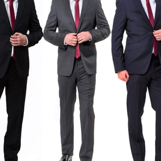 MANTONI Mens Classic Fit 100% Wool Solid Color 2 Piece Suit