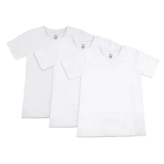 MEMOI Boys Cotton Soft V-Neck Undrshirt - 3-Pack - MKU-1200