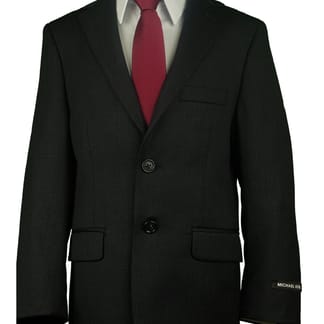 MICHAEL KORS 023 Charcoal Pinstripe Two Piece Suit. Pant - Flat Front 100% Wool