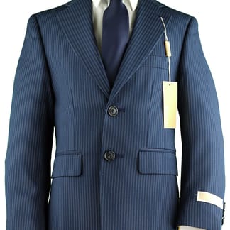 MICHAEL KORS Boys Classic Fit Navy Pinstipe Suit