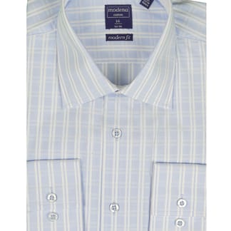 modena classic fit dress shirts Modena Men’s Regular Fit French Cuff Solid Dress Shirt – Colors Cadet Blue / 17