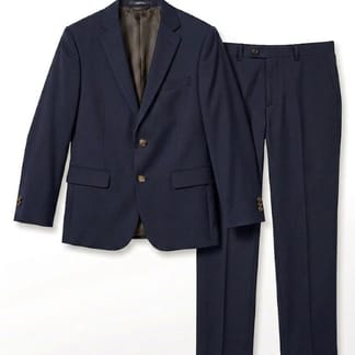 RALPH LAUREN Boys Navy Solid Suit