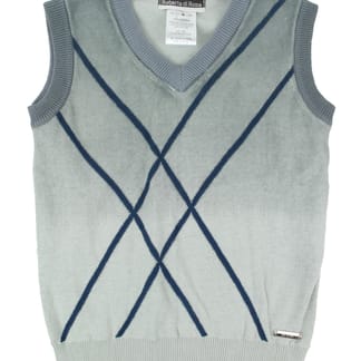 ROBERTA DI ROMA Boys 100% Cotton Gray Knit Vest - Boytique %