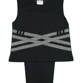 ROBERTO DI ROMA Boys Classic Fit Black Suit Vest With Pants