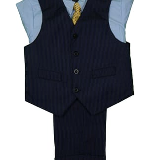acler blue pleated dress Marc Slim-Fit Suit Vest Navy Blue main image 1