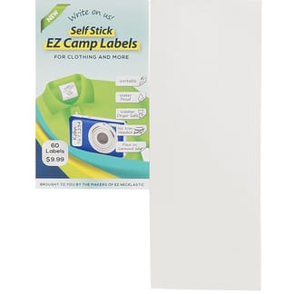 Self Stick EZ Camp Lables for Clothing and More - No Iron Needed - 60 Labels