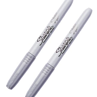 SHARPIE Permanent Metallic Silver Marker - 2 Pack