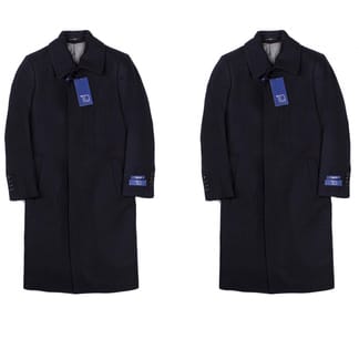 T.O. COLLECTION CHARLOTTE BOYS SLIM FIT BUTTON WOOL BLEND LONG COAT