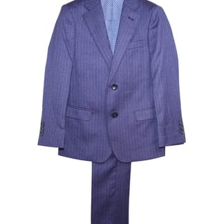 T.O. Boys Slim Fit Microfiber Blend Navy Design Suit 2767-944S