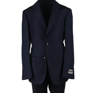 T.O. CENTRION MENS SLIM FIT NAVY FASHION WOOL SUIT