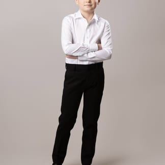 T.O. COLLECTION Boys HUSKY Fit Microfiber Blend Stretch Dress Pants - 3010