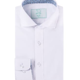 T.O. COLLECTION Boys Slim Fit Long Sleeve Contrast Cotton Dress Shirt CS028-BS