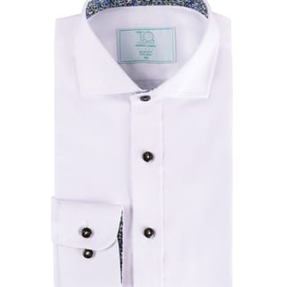 T.O. COLLECTION Boys Slim Fit Long Sleeve Contrast Cotton NonIron Dress Shirt 28