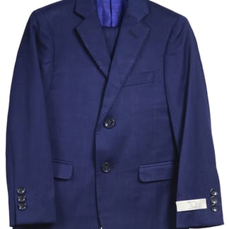T.O. COLLECTION Boys Slim Fit Microfiber Blend Blue Design Suit T2A6817S SS22