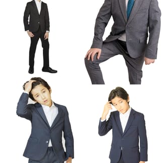 T.O. COLLECTION BOYS SLIM FIT MICROFIBER BLEND STRETCH SUIT